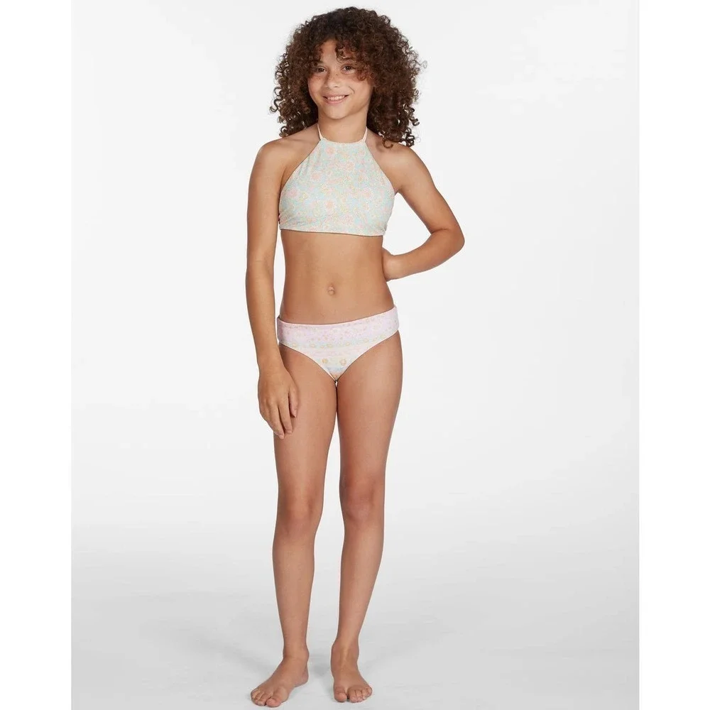 Billabong Girls' Layered With Love High Neck Reversible Bikini Set Size 14 NWT